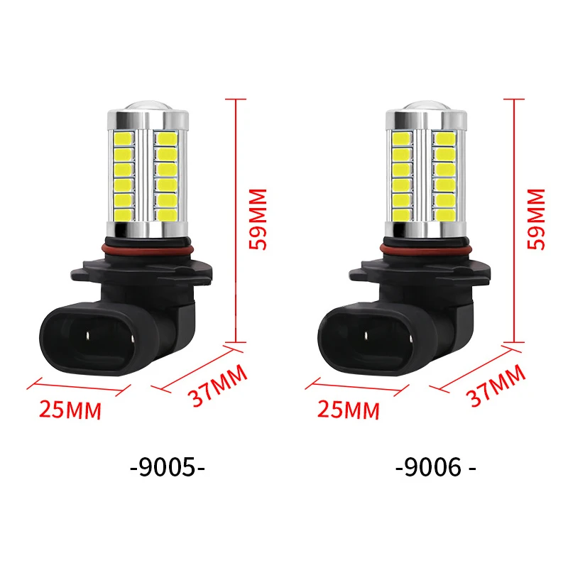 Светодиодные противотуманные фары H8/H11 2 шт. белые лампы 12 В HB4 9006 HB3 9005 H4 H7 задние s
