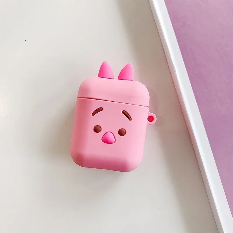VOZRO Cartoon Wireless Bluetooth Earphone Case For Apple AirPods Silicone Charging Headphones Cases For Airpods Protective Cover - Цвет: 17
