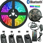 Bluetooth светодиодный светильник s luces светодиодный светильник с полосками RGB 5050 SMD 2835 водонепроницаемый гибкий ленточный диод DC WiFi светодиодный светильник 12V 5M 10M 15M