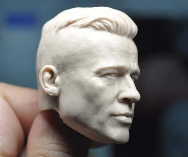 Unpainted 1/6 Scale Brad Pitt Head Sculpt Model For Action Figure Dolls Painting Exercise No.271 | Игрушки и хобби