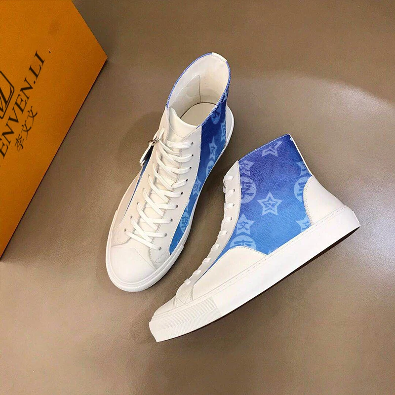 

Новинка 2020, парусиновые туфли французского производства VVL, Мужские осенне-зимние теплые туфли с высоким верхом для влюбленных, Студенческа...