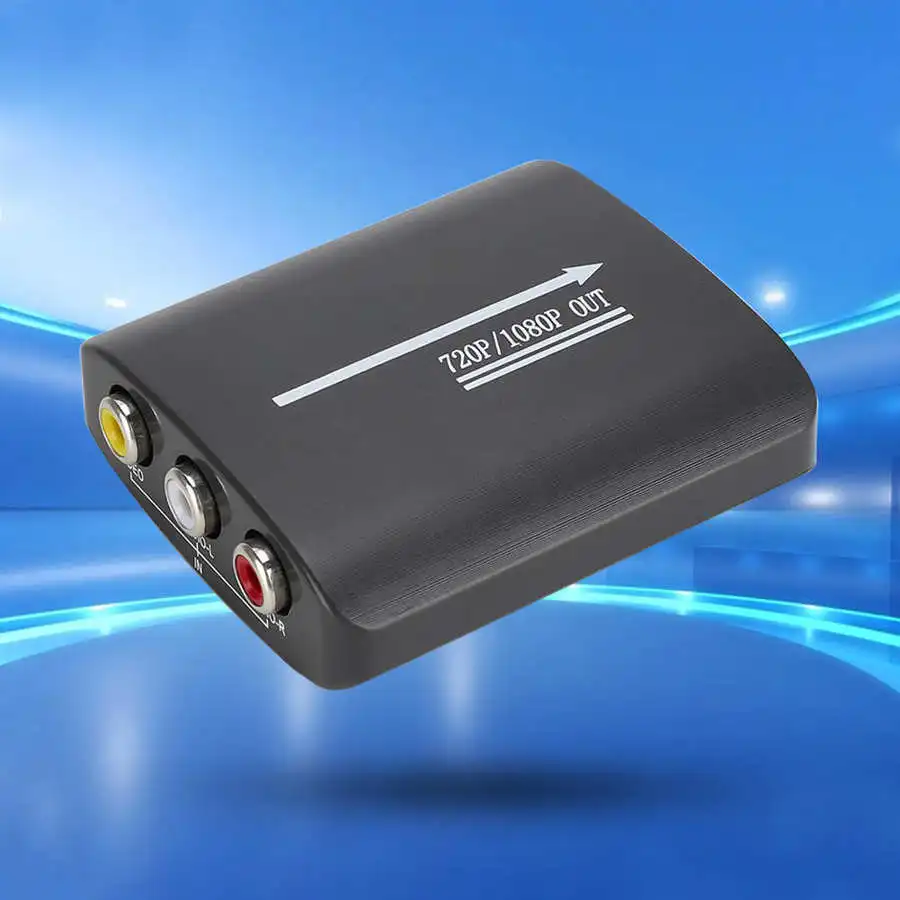 Высококачественный Мини AV CVBS RCA в HDMI видео аудио конвертер адаптер 1080P TV