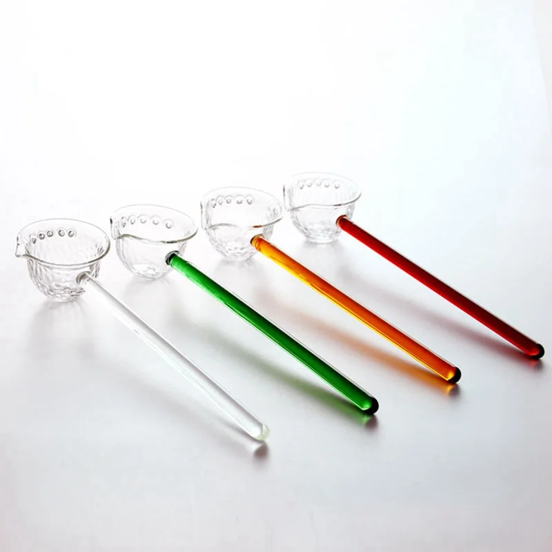 

Glass Tea Spoon Tea Infusers Heat Resistant Long Handle Tea Dispenser Spoon Tea Ceremony Filter Kitchen Teaware Accessories