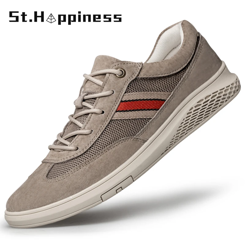 Новинка 2021 года Летняя мужская повседневная обувь из Sude кожи Роскошные брендовые