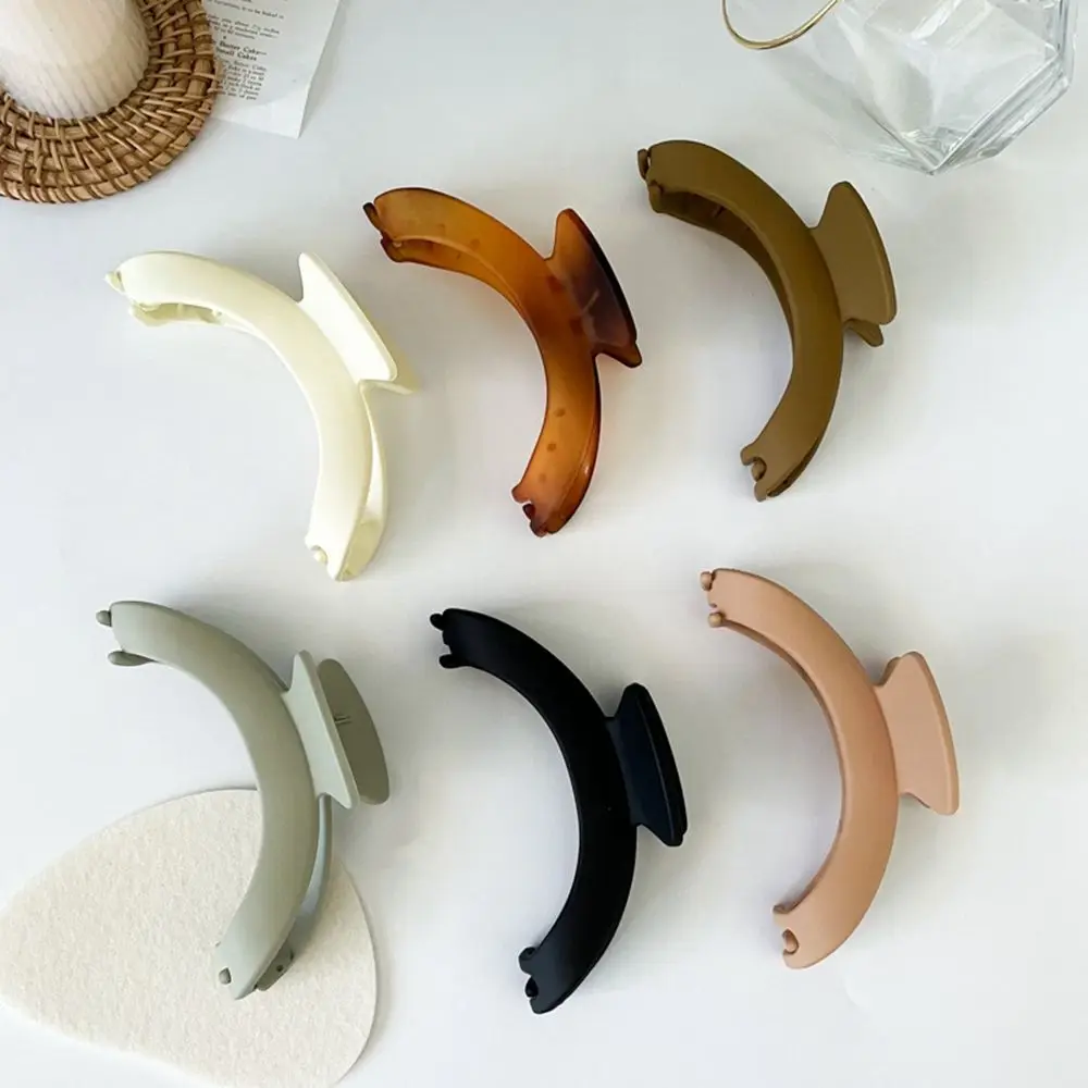 

Grasping Clip Hollow All-match Plastic Catch Clip Female Hair Accessories Frosted Hair Claw Korean Style Hair Clip