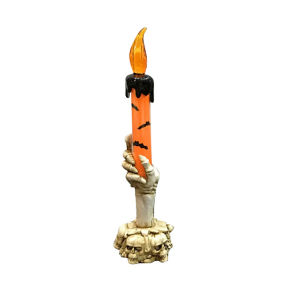 Halloween Skull Skeletal Hand Holder Candle Light Decoration Party Lamps Prop Accessories For Home | Дом и сад