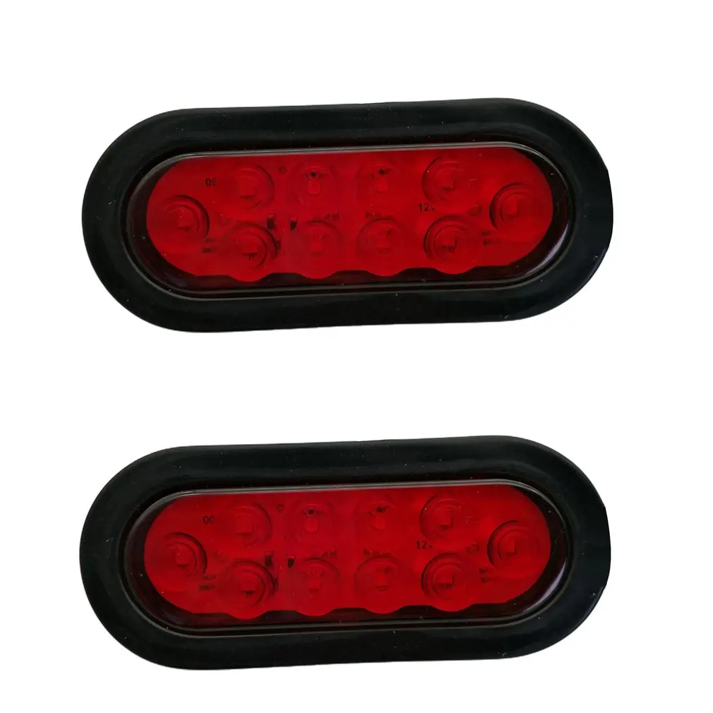 

10LED Oval Side Lights Trailer Side Lights LED Warning Lights Rubber Frame Highlight LED Truck Lights