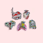 Креативный медицинский значок, модная металлическая эмалированная брошь в виде лепестков, сердца, матки, кости, лацкан, рюкзак, аксессуары для ювелирных изделий, подарок