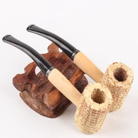 new high end and durable corn cob material tobacco pipes smoking cigarette holder good heat dissipation mouthpiece accessories