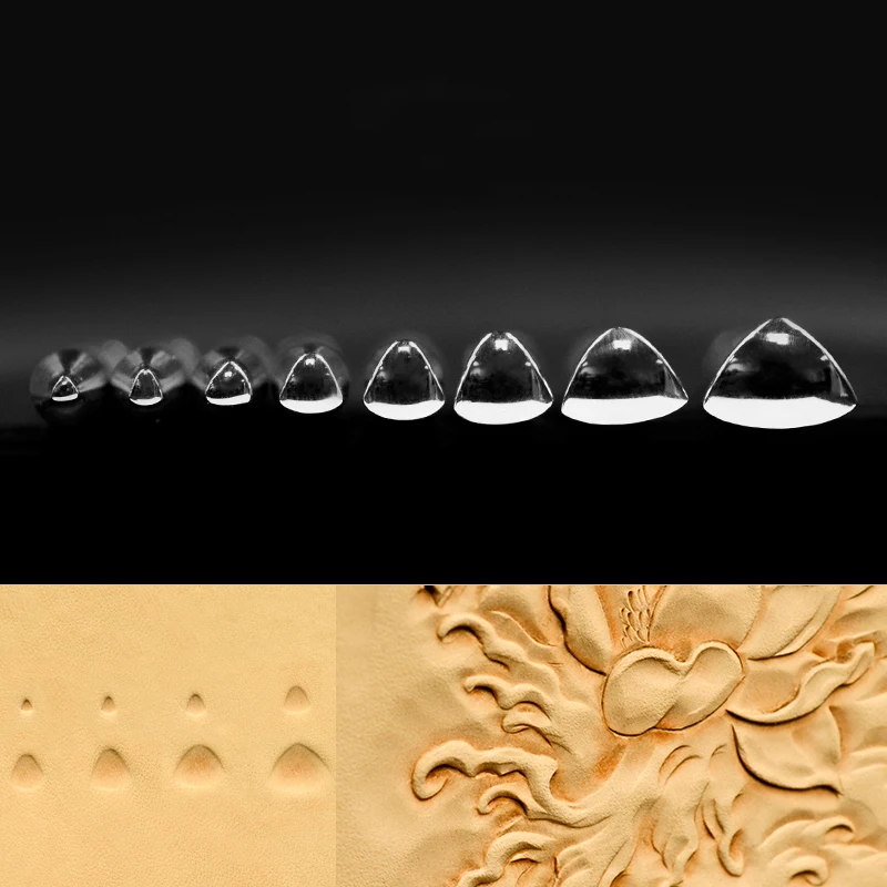 

DIY handmade leather vegetable tanned leather stainless steel leather leather carving printing tool smooth