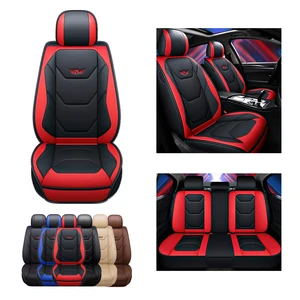 universal leather car seat cover front rear 5 seats sport style fit for most cars waterproof high end luxury automotive interior free global shipping
