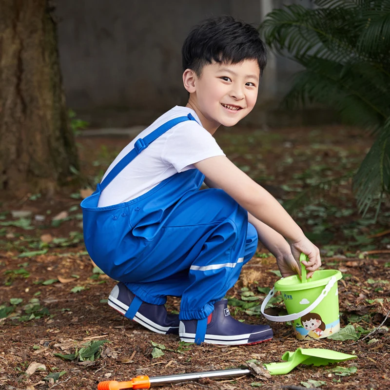 Детский непромокаемый комбинезон из ПУ кожи с защитой от ветра | Мать и ребенок