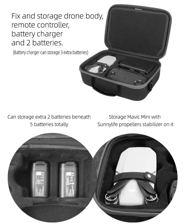 Sunnylife Mavic Мини Портативный чехол на плечо сумка комбинированная коробка для DJI Mavic мини Дрон пульт дистанционного управления Сумочка Квадрокоптер аксессуары