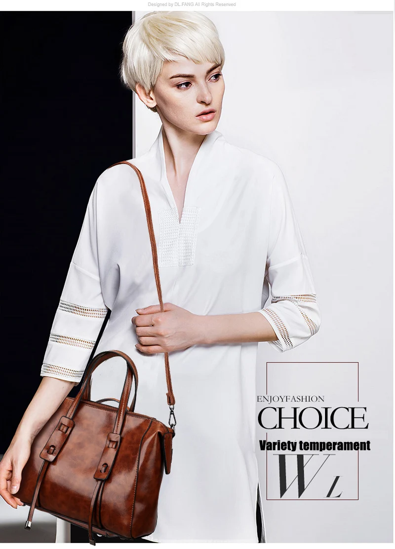 Женская сумка через плечо повседневная из искусственной кожи в стиле ретро