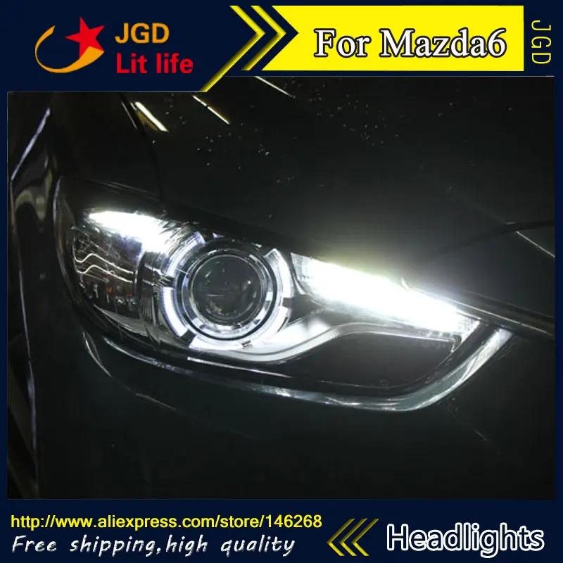 Автостайлинг для Mazda 6 светодиодные фары 2013 2016 Новая Mazda6 Atenza биксеноновые DRL