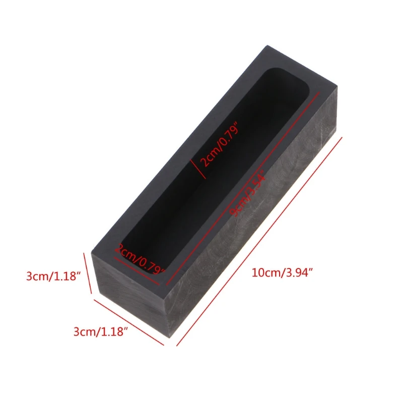 

650g Graphite Ingot Mold Metal Casting Mold Melting Crucible Furnace for Gold Silver Aluminum Copper Brass Zinc Alloy