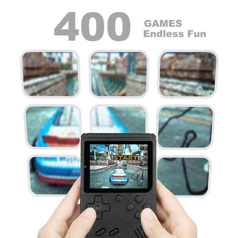 Retro Portable Mini Handheld Video Game Console 8-Bit 3.0 Inch Color LCD Kids Player Built-in 400 games | Электроника