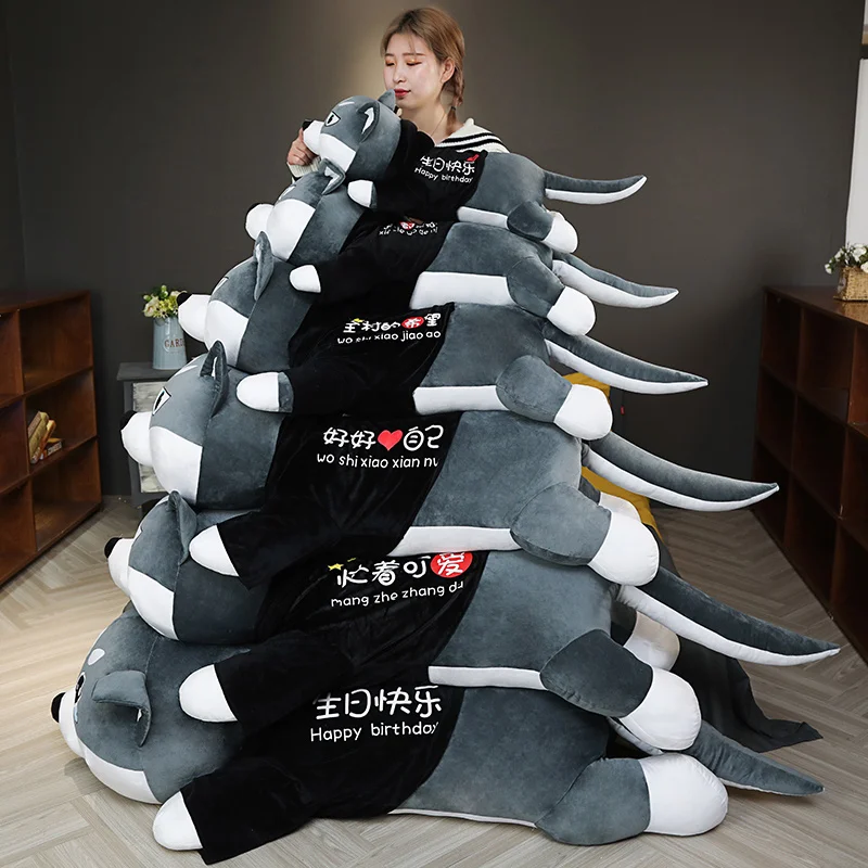 

Cute Husky Plush Toy Doll Long Pillow Doll Sleeping on the Bed Clamping Leg Pillow Pillow Pouch Pillow Cute Bear Doll Birthday G