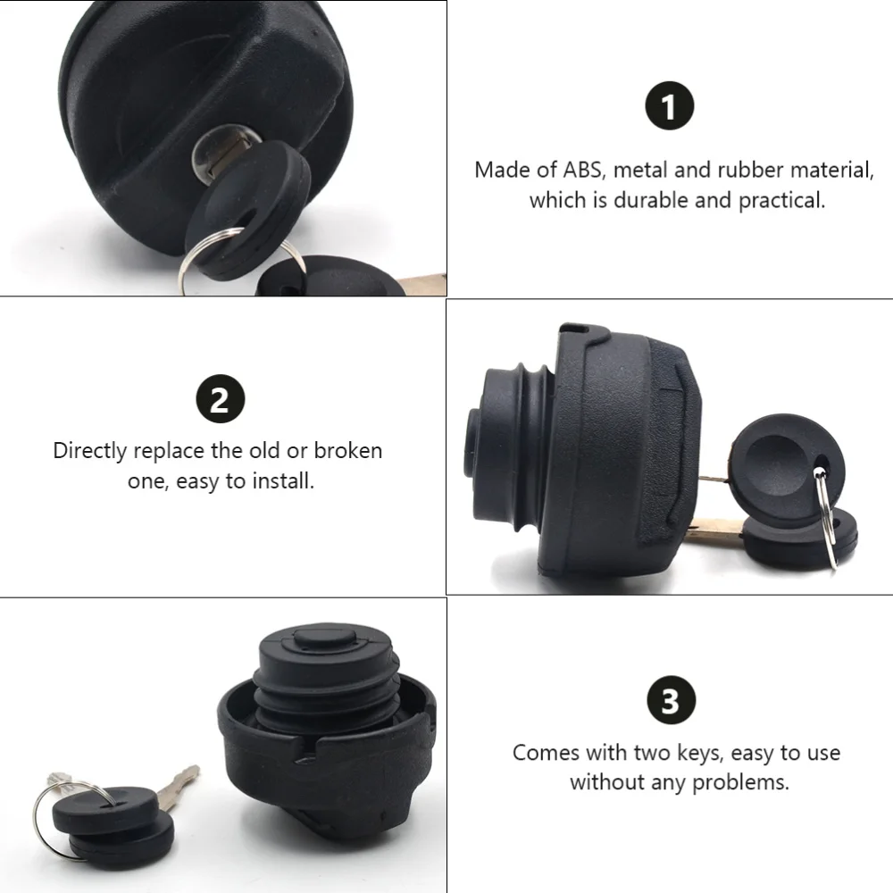 

1Pc Auto Fuel Tank Cover Oil Tank Cover with Keys Compatible for
