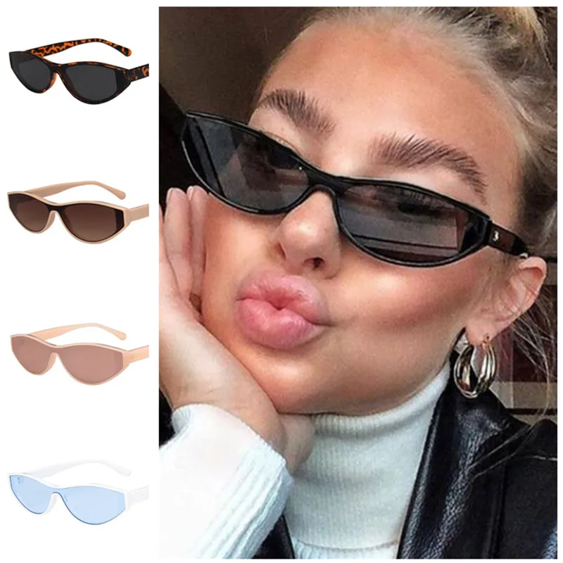 

Fashion Sunglasses Personality Siamese Sun Glasse Unisex Goggles Anti-UV Spectacles Cat Eye Eyeglasses Ornamental A++ 6 Colors