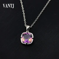csj elegant ametrine pendant sterling 925 silver natural gemstone fine cutting cushion10mm jewelry necklace for women party gift