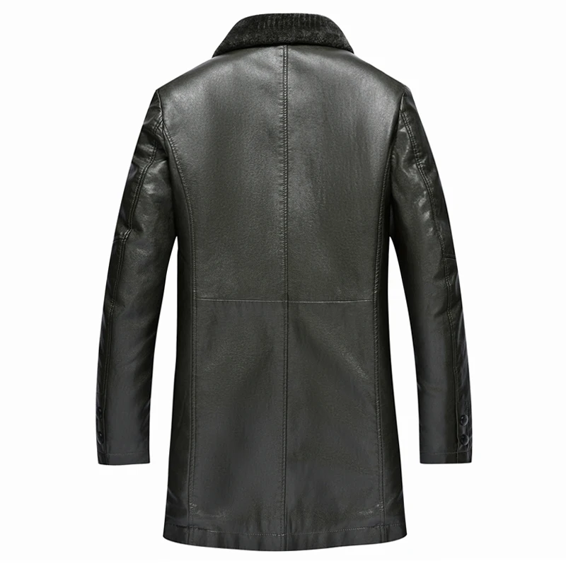 Зимняя теплая кожаная куртка из овчины мужское высококачественное меховое