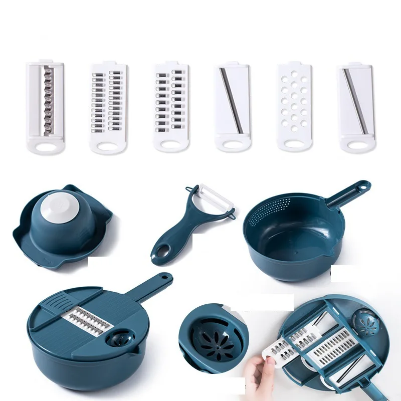

Multi-Function Vegetable Chopper Grater Carrots Potatoes Manually Cut Shred Grater Peeler for Kitchen Convenience Vegetable Tool