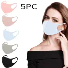 5 шт.упак. новый анти-пыльные маски Модные 2020 многоразовая маска лицевая маска из ткани; Рождественское моющиеся черная Тканевая маска для лица для женщин
