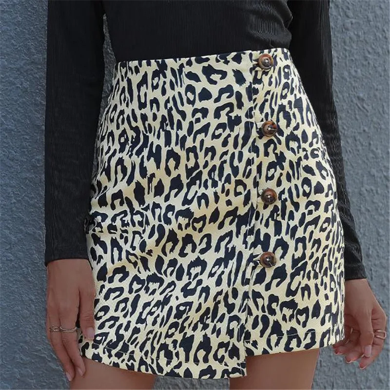 

Sexy Leopard Print Autumn Skirt Women High Waist Elegant Skirts Fashion Tight Beach Wraps Casual Skirts Vintage Flower Clothes