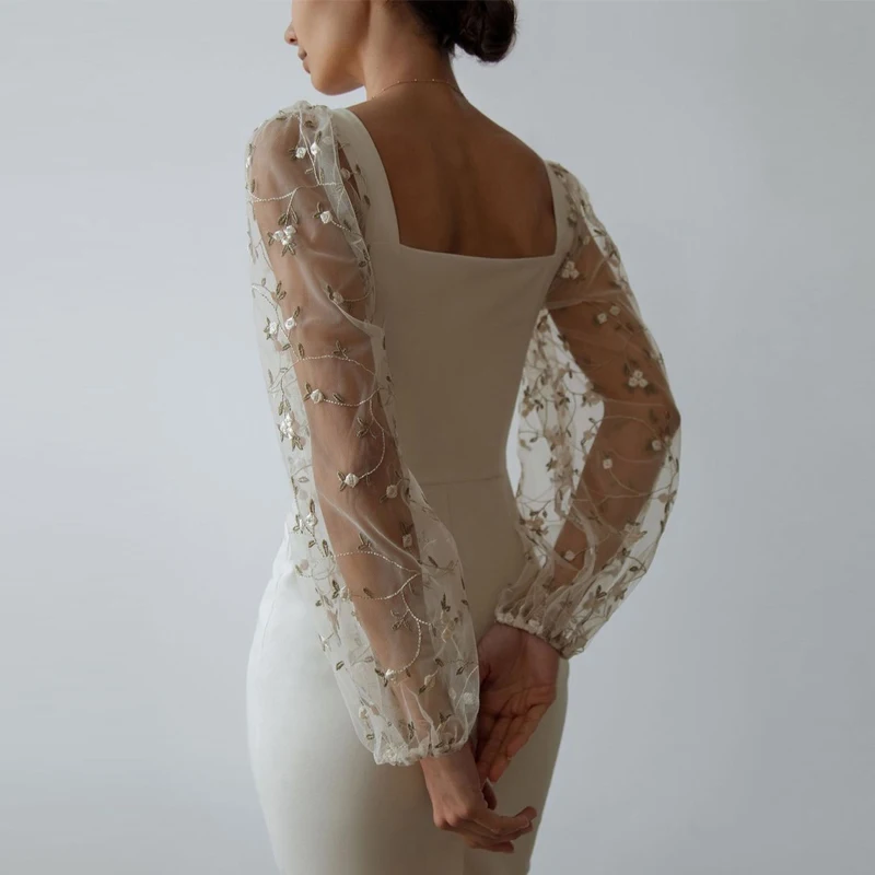 Женское платье с вышивкой длинное прозрачное Сетчатое облегающее квадратным