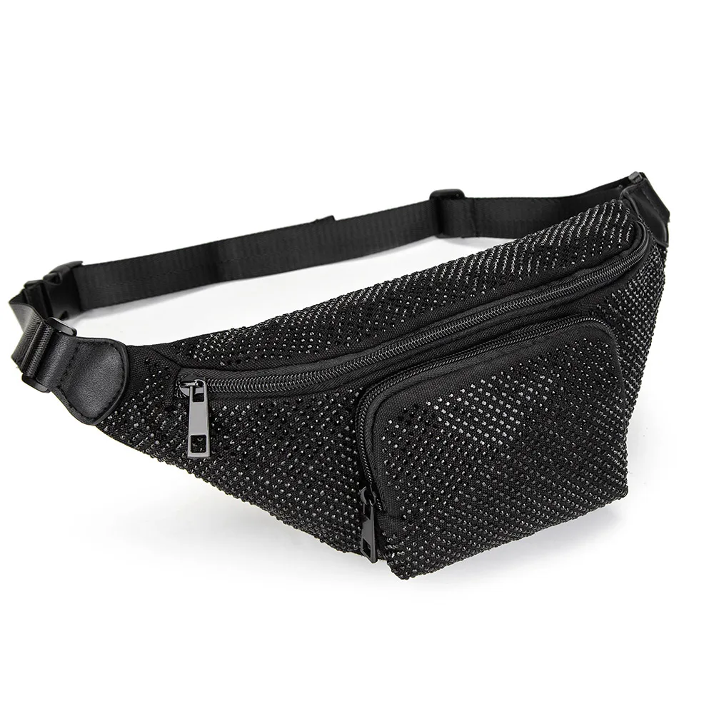 Новинка 2020 модная забавная женская сумка с кристаллами нагрудная для женщин и