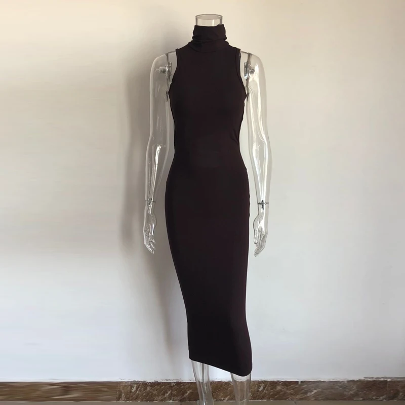 KGFIGU vestidos de verano летнее голубое длинное платье макси с высокой горловиной, облегающее платье, женская ночная рубашка для вечеринки