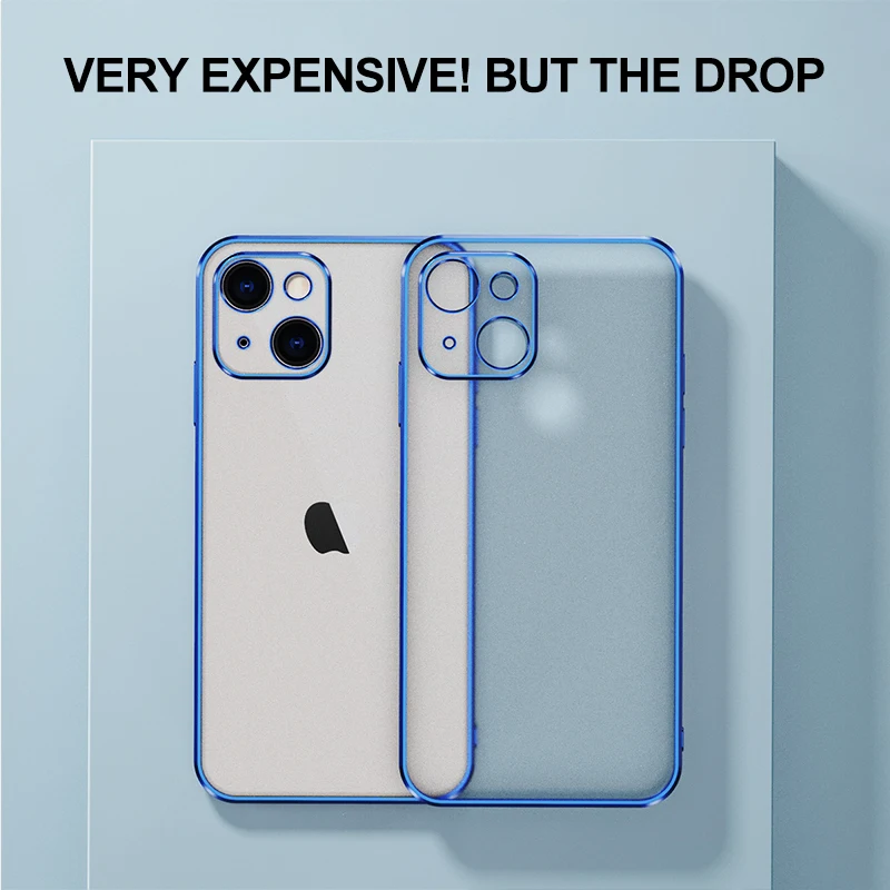

Matte Plating Transparent Phone Case All-inclusive Precise Hole Position Protection Cover For iPhone 11 12 13 Pro Max Mini