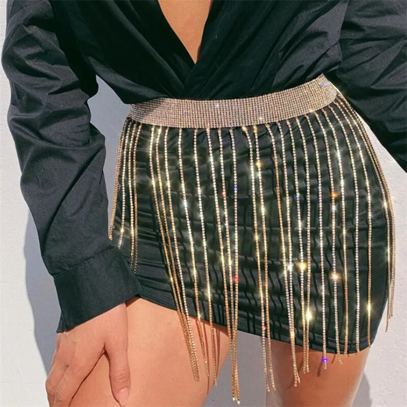 

Женский пояс с цепочкой, пояс для невесты, длинные кисточки кристаллы, пояс с бахромой