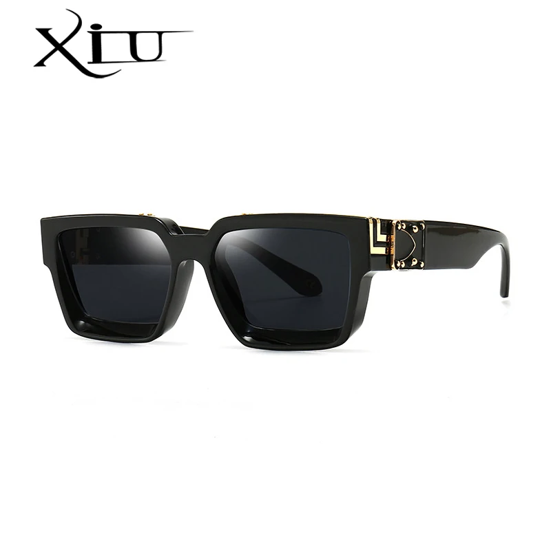 Солнечные очки XIU в квадратной оправе для мужчин и женщин модные декоративные