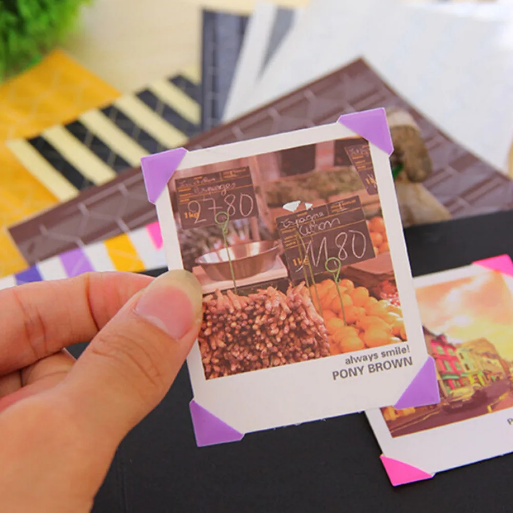 

102 pcs/Sheet Colorful Album Sticker Decoration DIY Diary Photo Corner Craft Sticker High Quality 2021