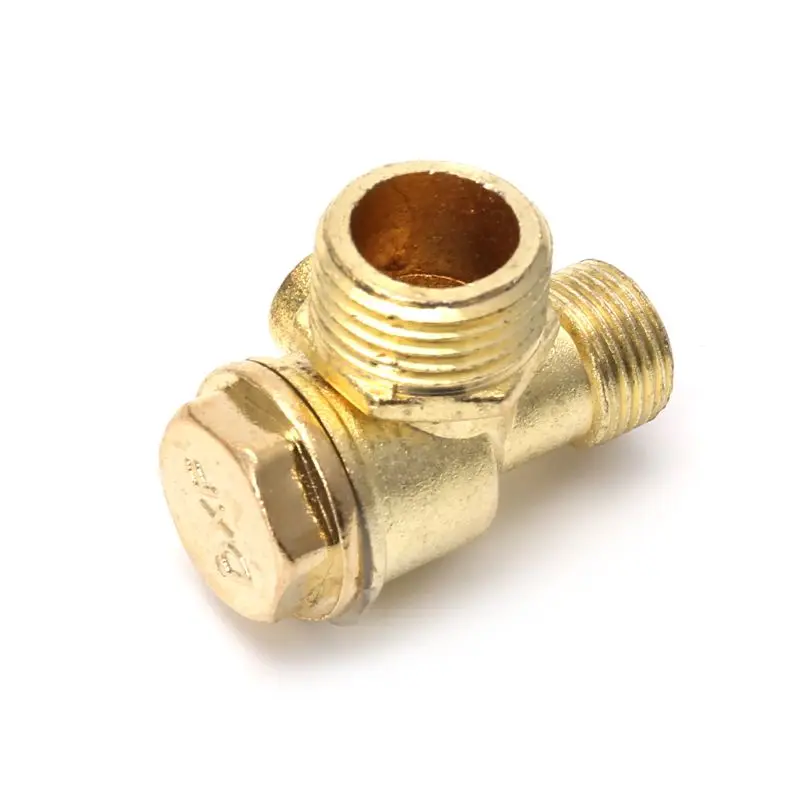 

3-port Zinc Alloy Air Compressor Check Valve Central Pneumatic Valves Thread 90 Degree