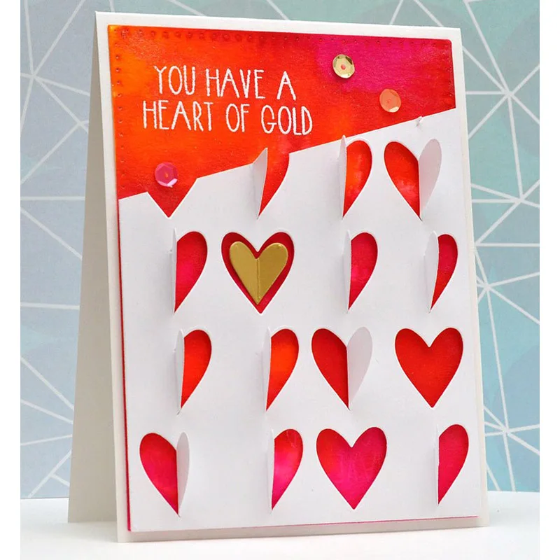 Pop Up Love-Hearts высечки для изготовления открыток скрапбукинга металлические Новинка