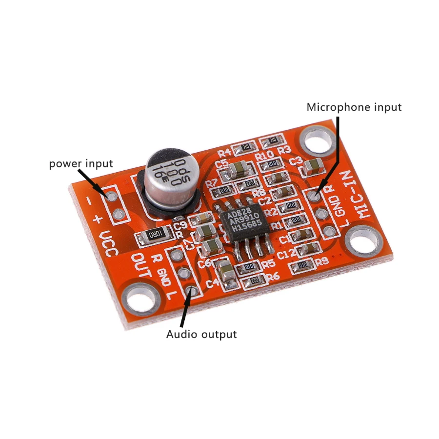 Crust Pro 1 шт. AD828 стерео Динамический микрофон предусилитель плата микрофона Модуль