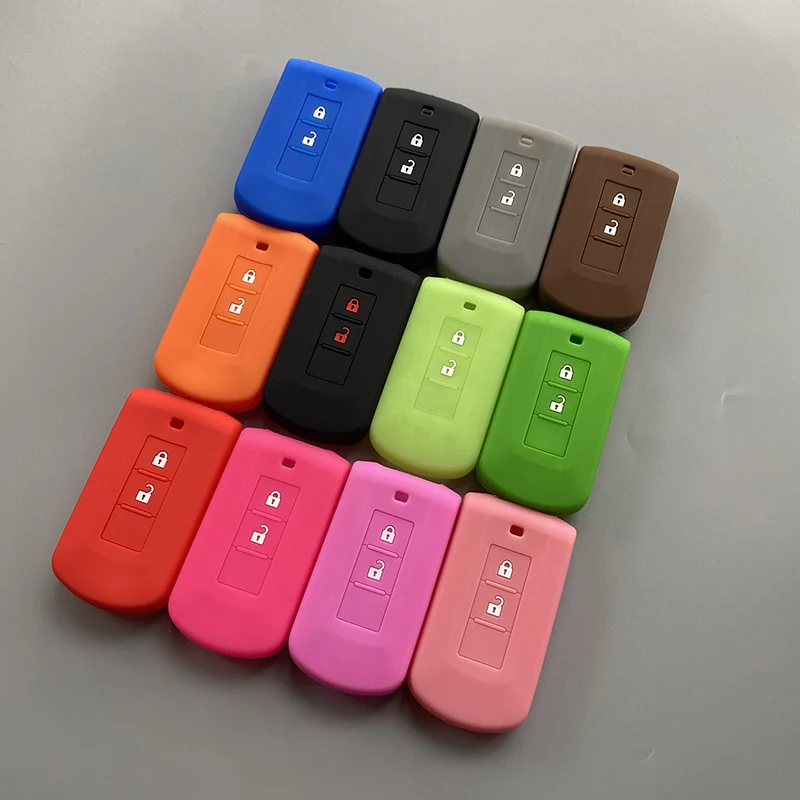 Чехол для автомобильного ключа Mitsubishi L200 ASX Outlander 3 Eclipse Cross Pajero Sport Lancer Key 2 кнопки -