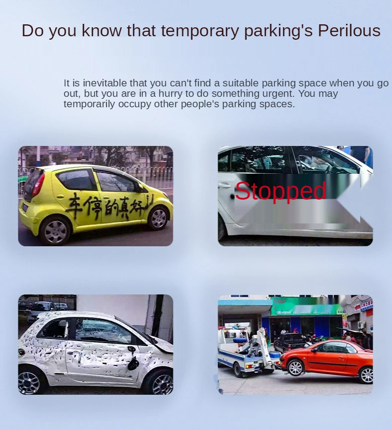 

Phone Number In Car Parking License Plate Temporary Stop Sign Temporary Car Parking Card Phone Number Card Plate Hidden Switch