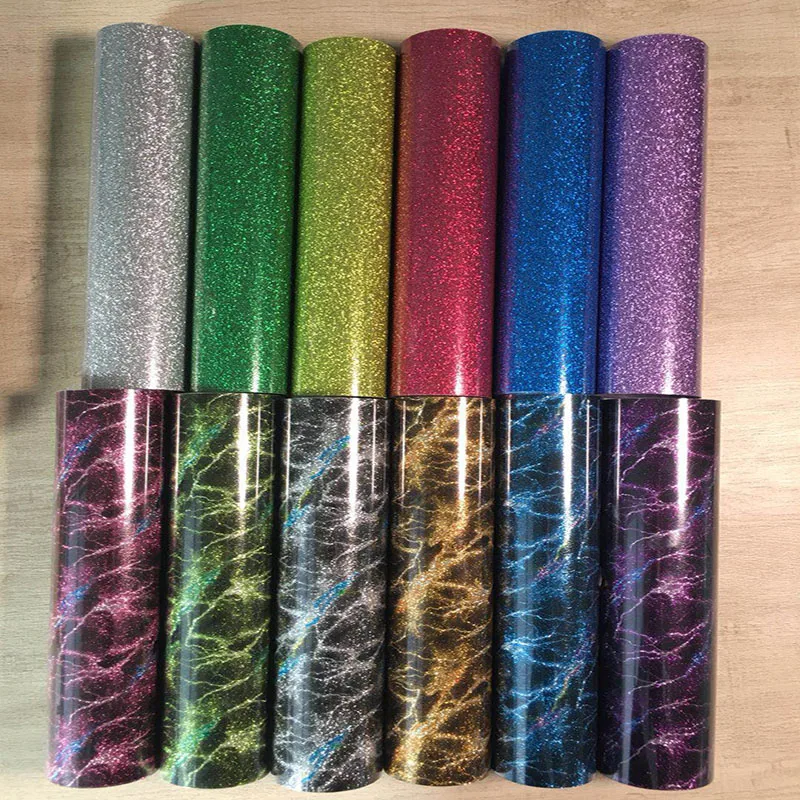 

Free shipping 1 piece 25cmx25cm TPU Glitter Heat Transfer Vinyl DIY Heat Press Machine T-shirt Iron On HTV Printing