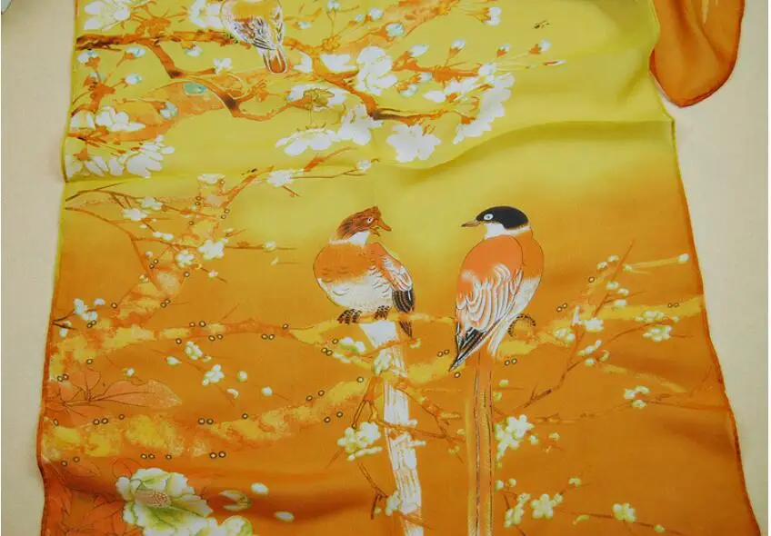 Женский шифоновый шарф Skarf в китайском стиле хиджаб хит продаж шали с цветочным и