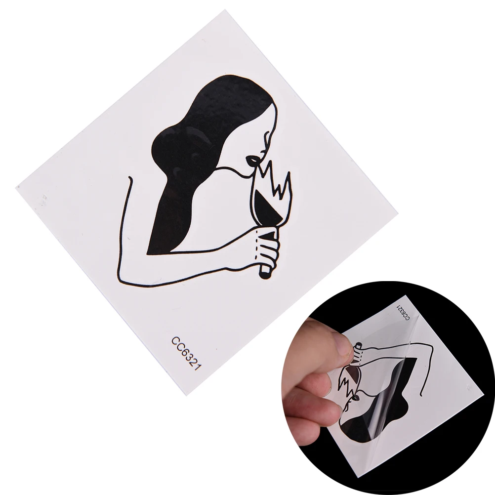 6X6 см винтажный стиль старой школы Обнаженная Питьевая Женская временная