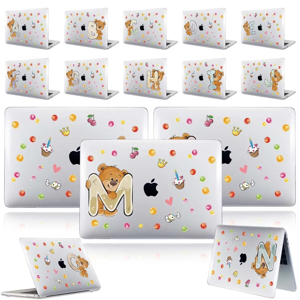 Для Apple MACBOOK Air 11 &quot13&quot/New 13 &quot(Touch ID) A1932 A2179 2018 2020 напечатанный 26 медведь/инициалы