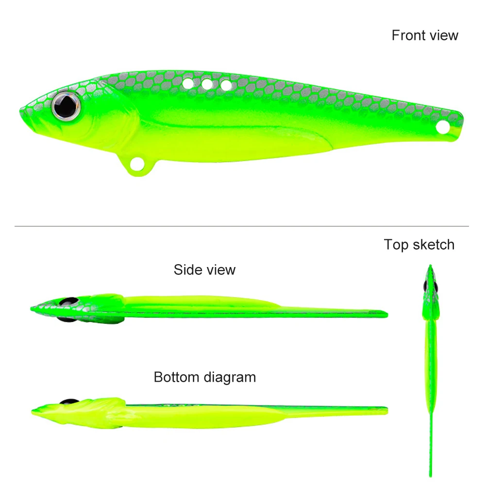 

Metal VIB Blade Lure 17g 3D Eyes Artificial Bass Pike Hard Bait Fishing Tackle Travel Pole Boat Rock Stick Bass Pike
