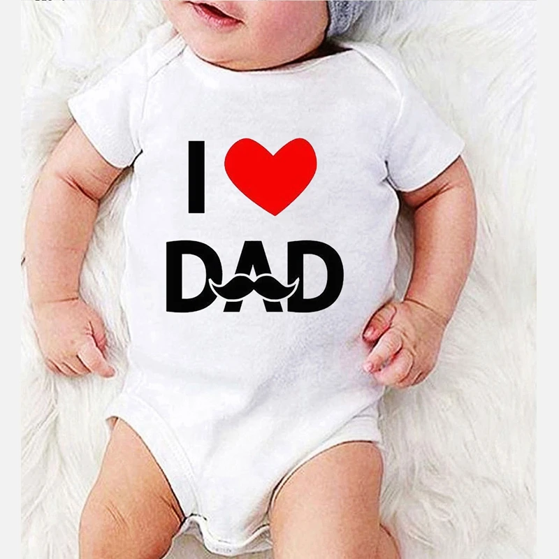 Я люблю своего папу для девочек с принтом детские комбинезоны Зимняя одежда