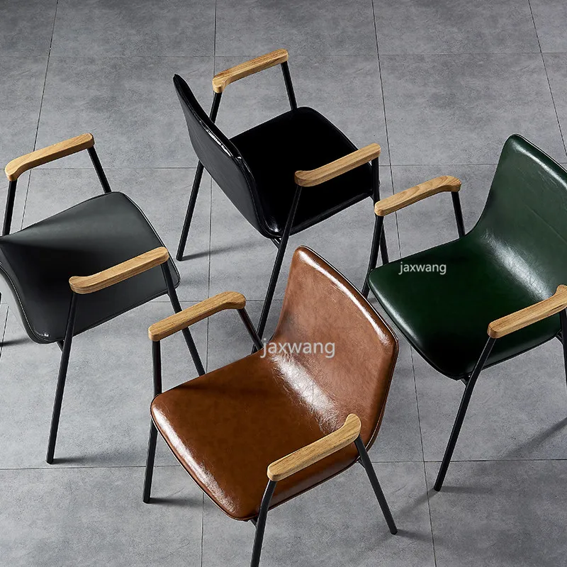 Скандинавский современный простой стул для коридора кофейный В индустриальном