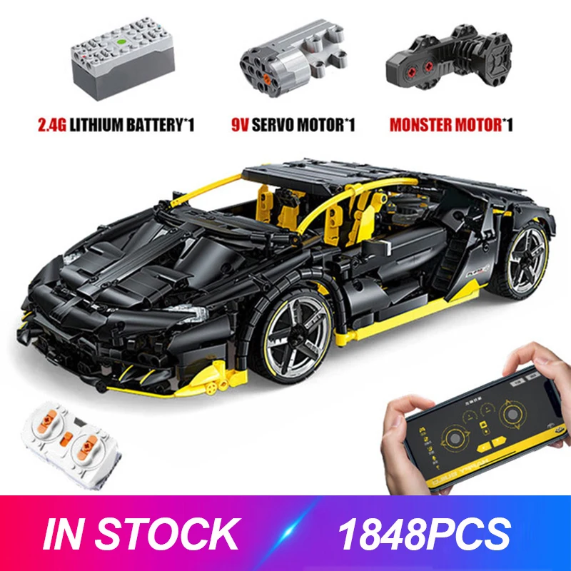 1:12 техника модель автомобиля MOC 39933 приложение моторизованный Centenario LP770 4 Roadster