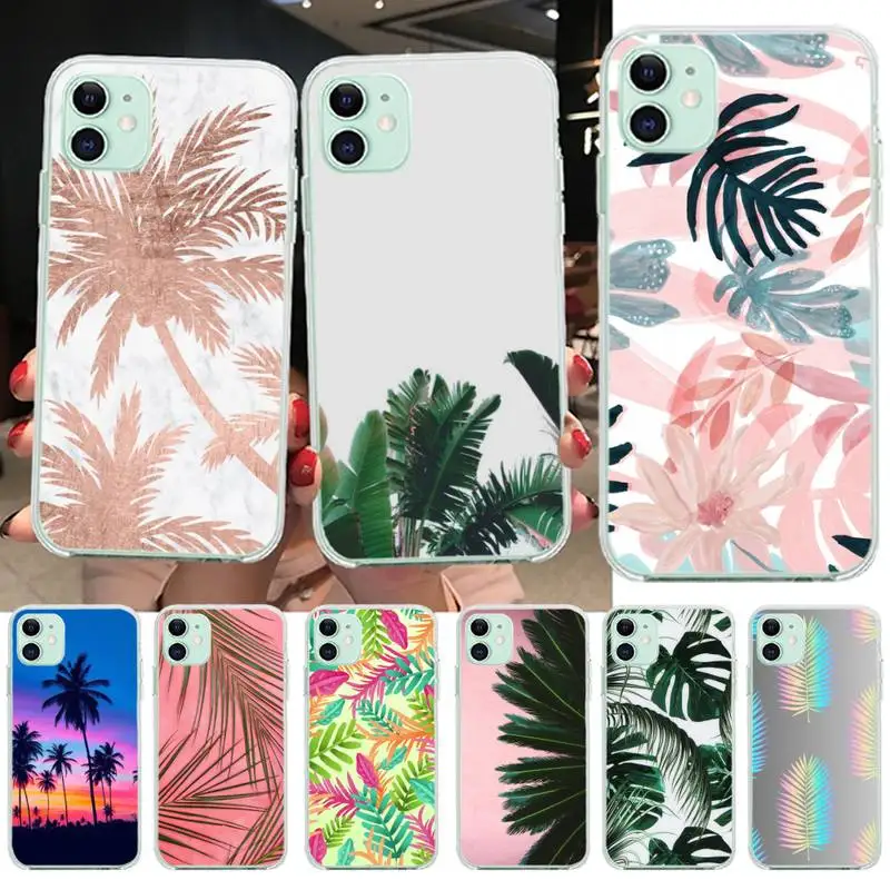 Летний чехол для телефона с зелеными листьями Aloha iPhone 11 pro XS MAX 8 7 6 6S Plus X 5S SE 2020